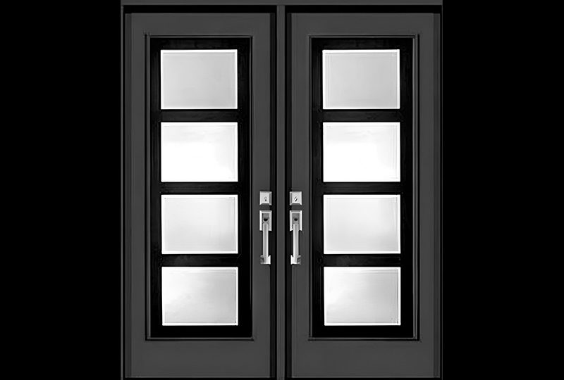 Glacier frosted glass door insert design
